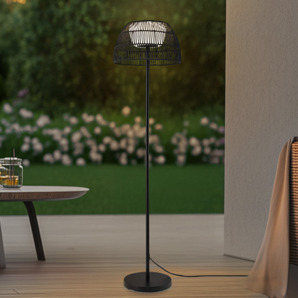 Lucande Heribio LED Utomhus Golvlampa H153, svart från Lucande