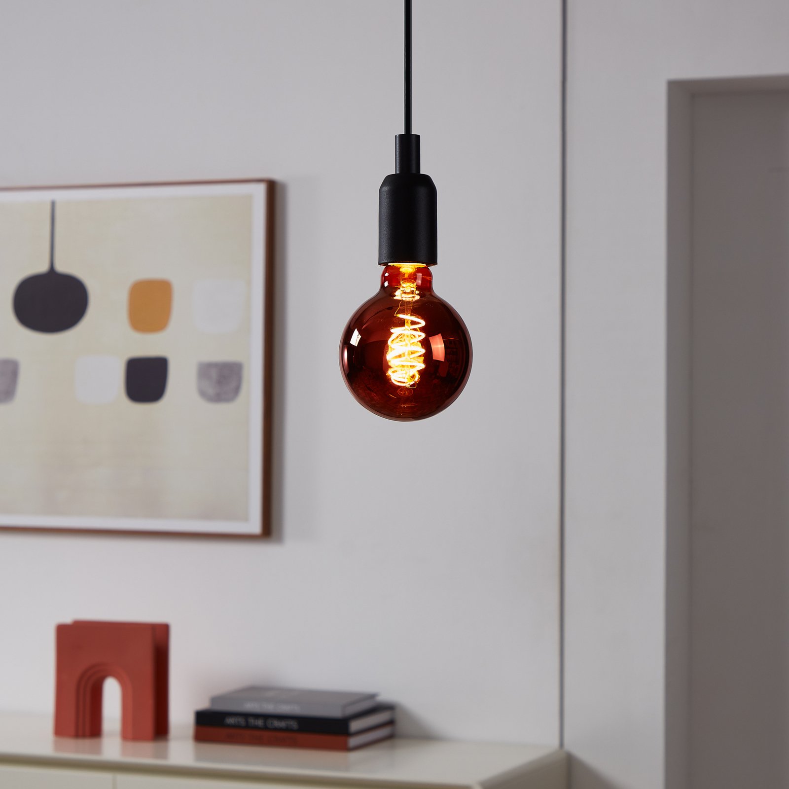 LED Globe E27 G95 4W Filament 2,000K copper