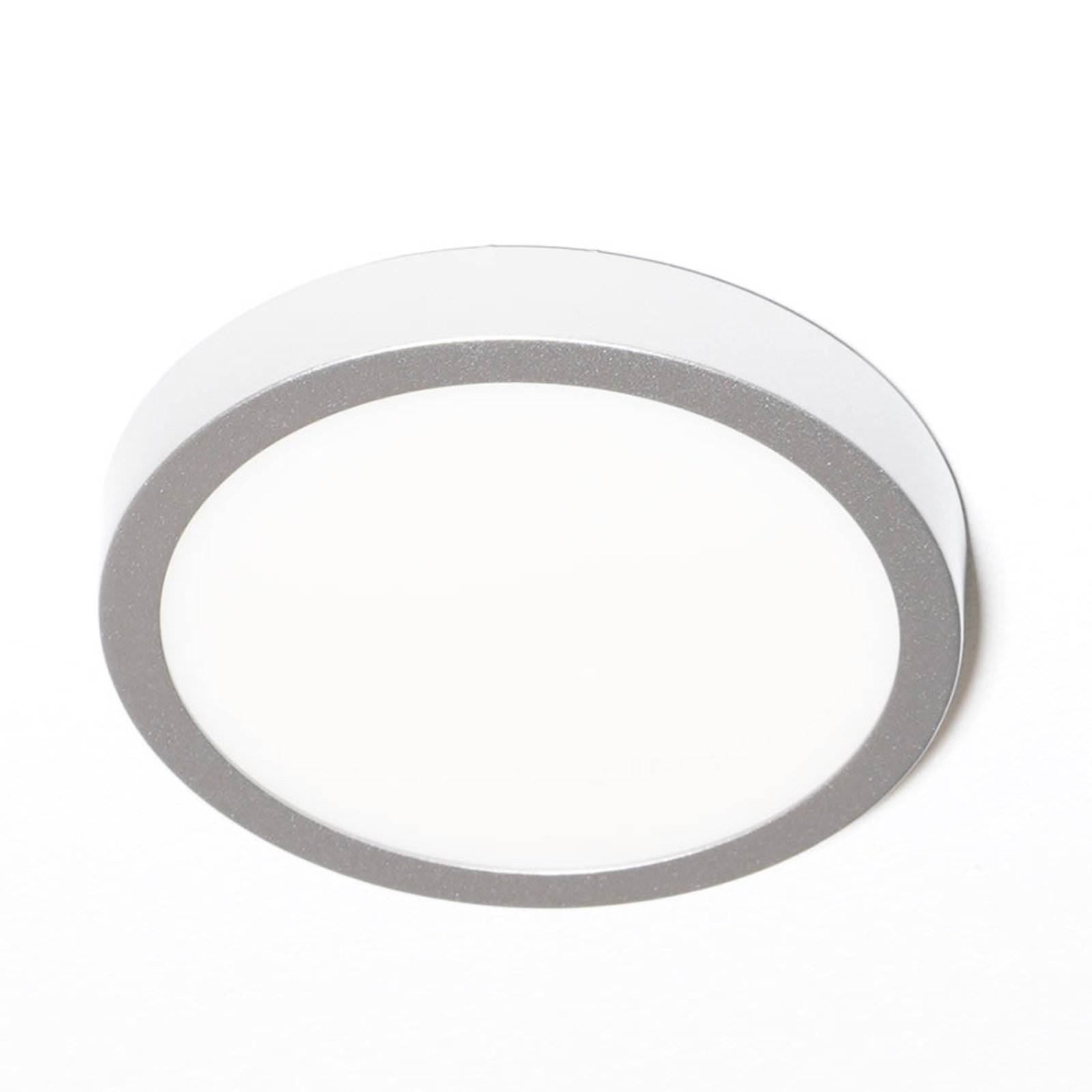Vika LED-loftlampe, rund, mat titanium, Ø 18 cm