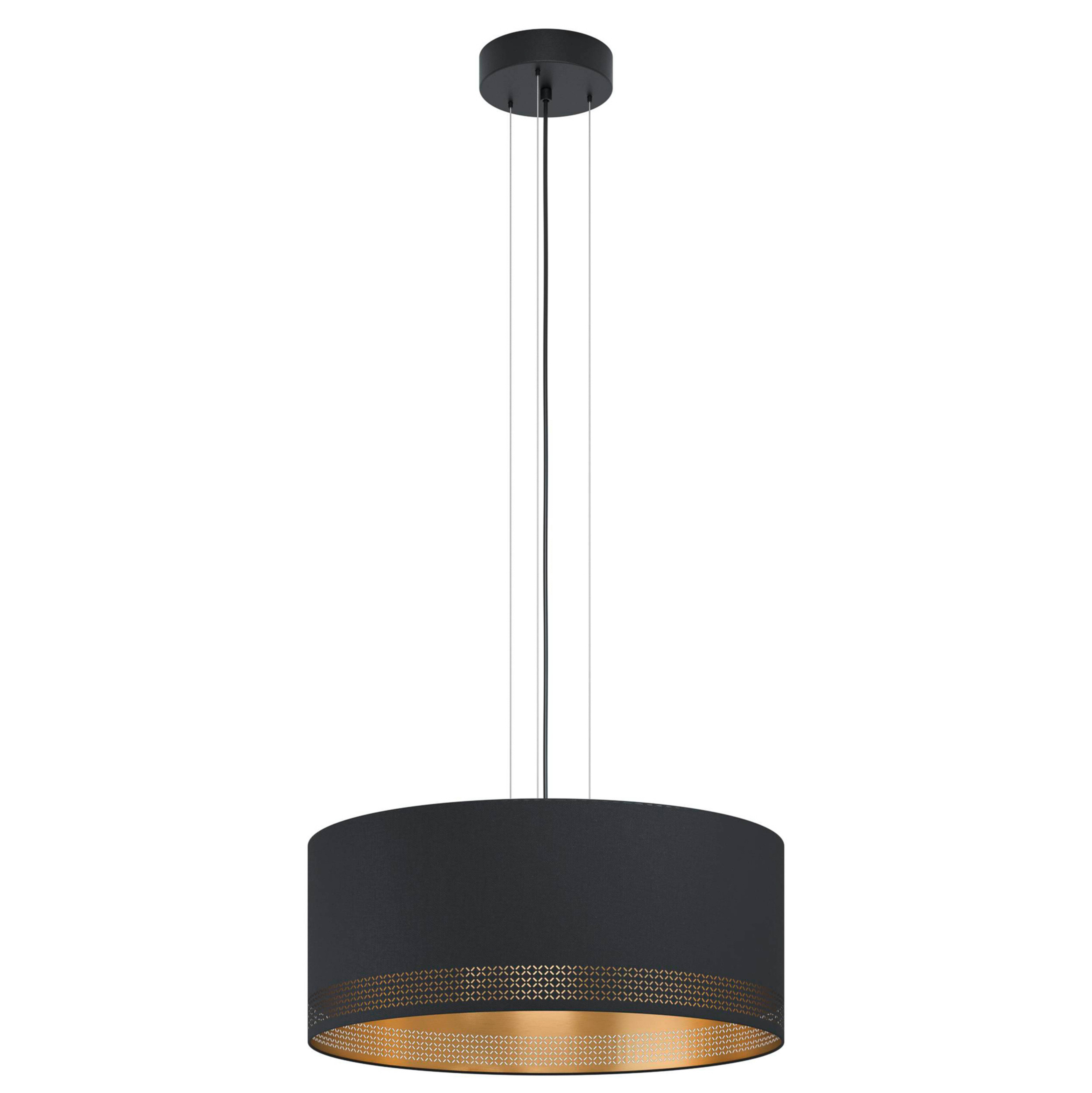 Esteperra lámpara colgante, negro/oro, Ø 53 cm