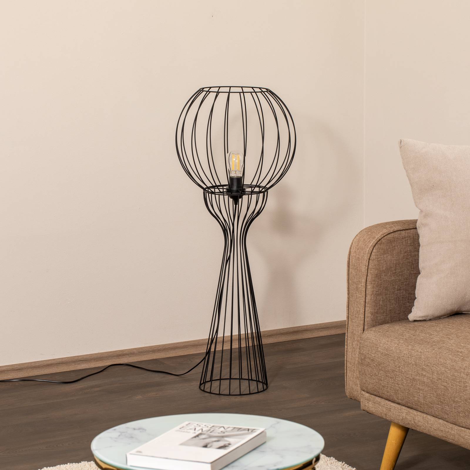 Stehleuchte Mercure, schwarz, Metall/ Kunststoff, Höhe 93 cm günstig online kaufen