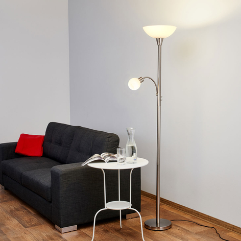 ELAINA - 2-punktowa lampa stojąca LED, nikiel, mat