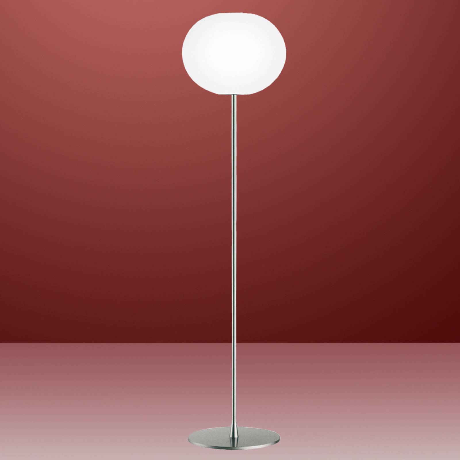 Lampa stojąca FLOS Glo-Ball Floor 3, srebrny matowy