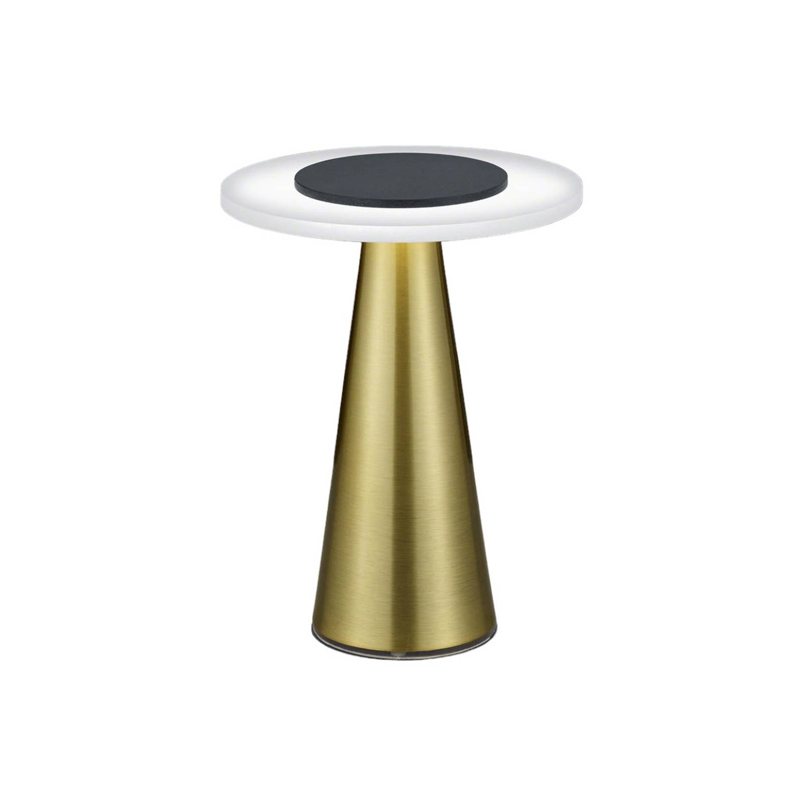 Helestra Bax Tischlampe mit Touchdimmer, messing