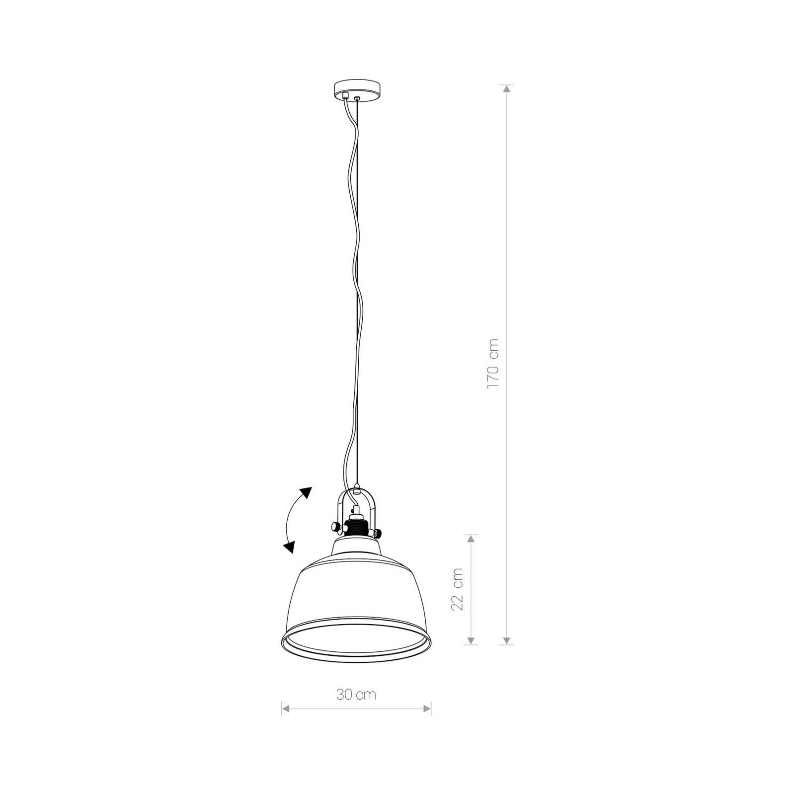 Lampa wisząca Amalfi, złota, Ø 30 cm