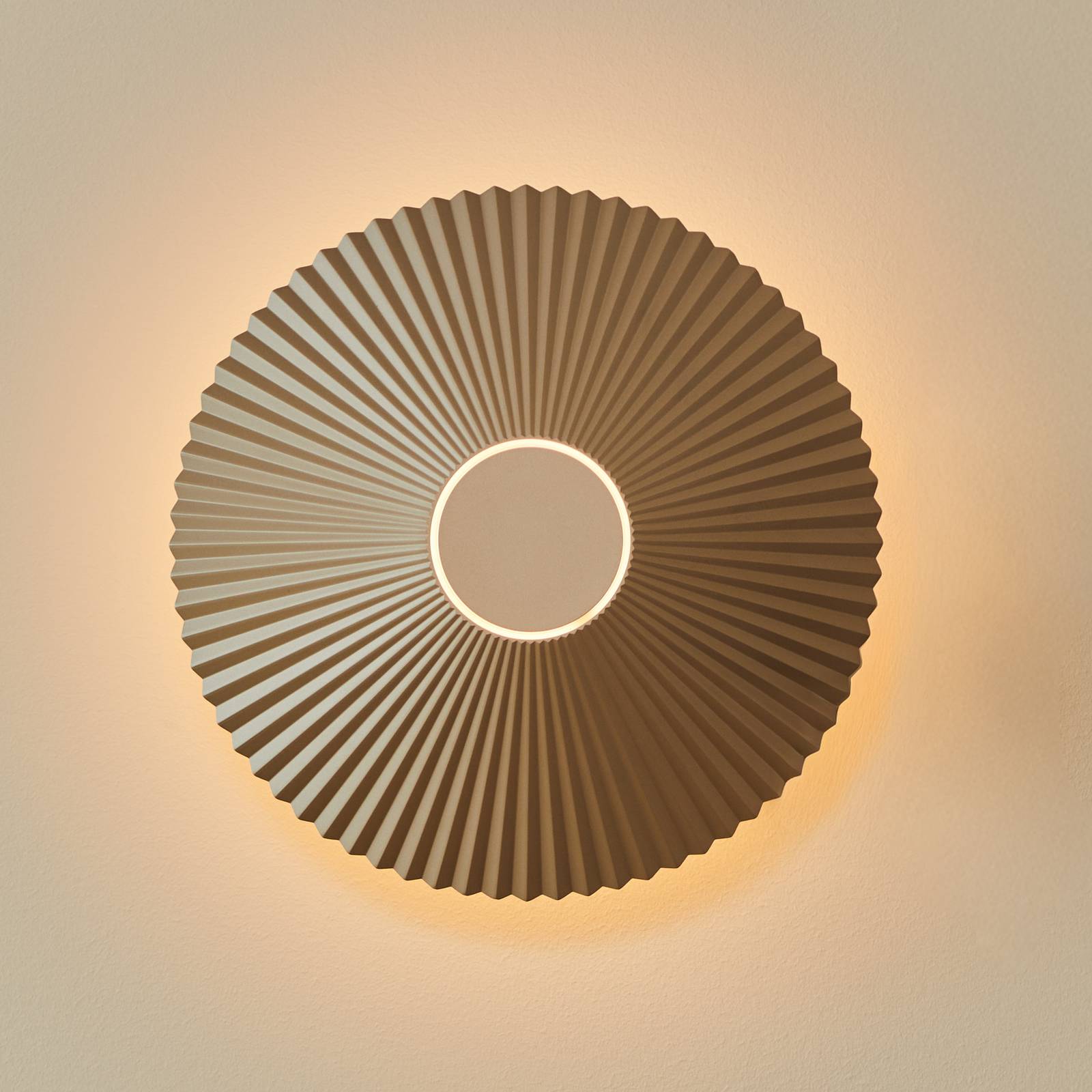 Kinkiet LED LOOM DESIGN „Ballerina”, kolor kremowy, Ø 35 cm