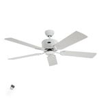 Stropný ventilátor ECO ELEMENTS, biely/sivý, Ø 132 cm – CasaFan