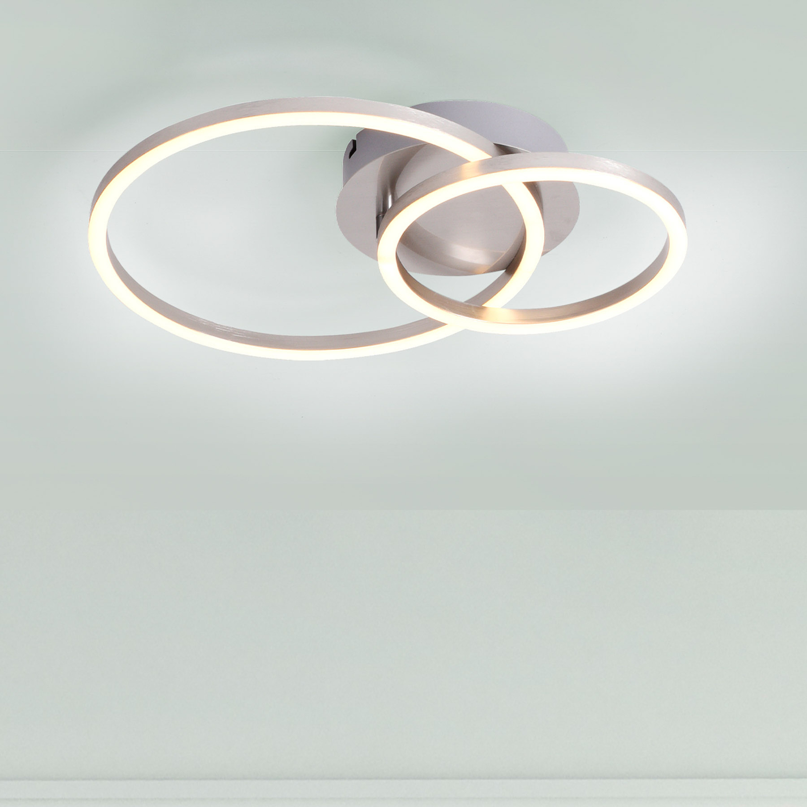 Ivanka LED ceiling light, two circles