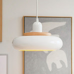 Dyberg Larsen riputatav lamp Planet Mini, valge, Ø 27 cm, metall