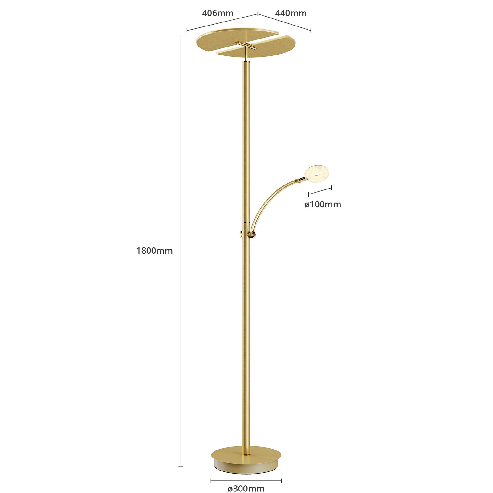Anniki LED Floor Lamp Brass - Lucande