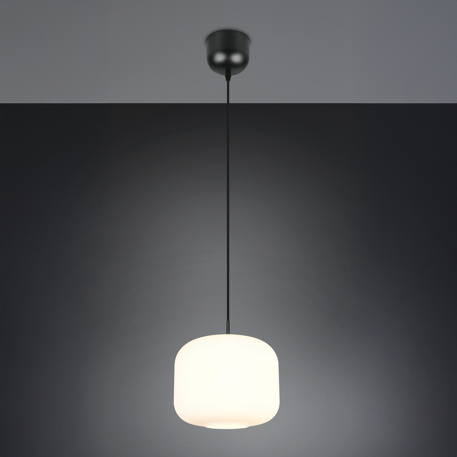 Hanglamp Signe, Ø 25 cm, wit, glas, E27