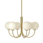 BALLON chandelier, brass-coloured, Ø 60 cm, 6-bulb - Herstal