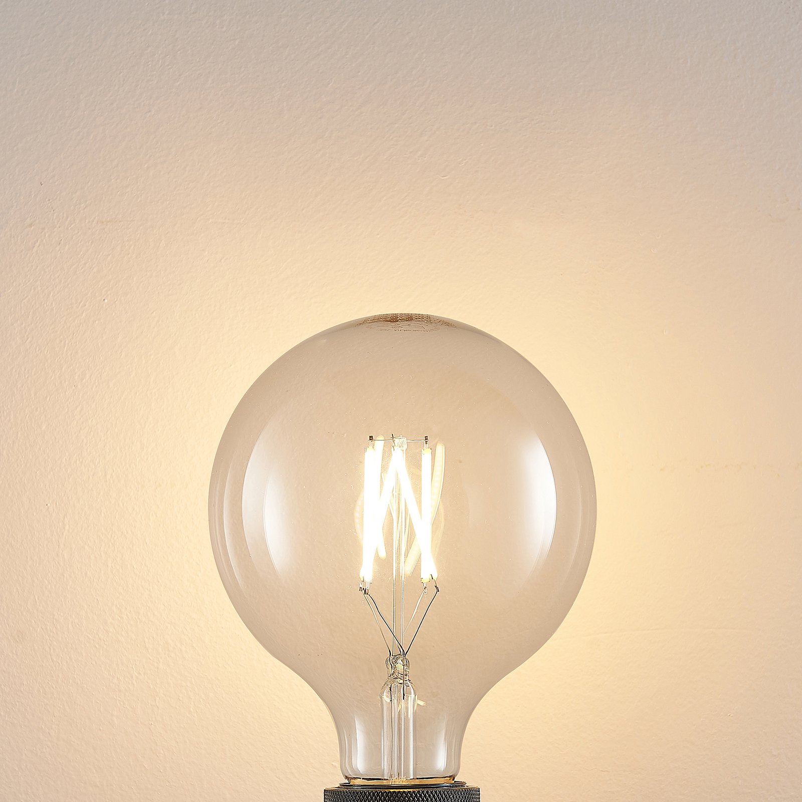 LED-Lampe E27 8W 2.700K G125 Globe, Filament, klar