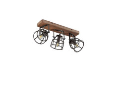 Rutger 3 Lampa Sufitowa Wood/Black - Lindby