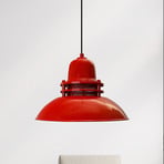 Suspension Lorenz, rouge, Ø 34 cm, métal, E27