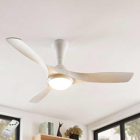 Arcchio Borga wentylator LED, 3 łopatki, biały