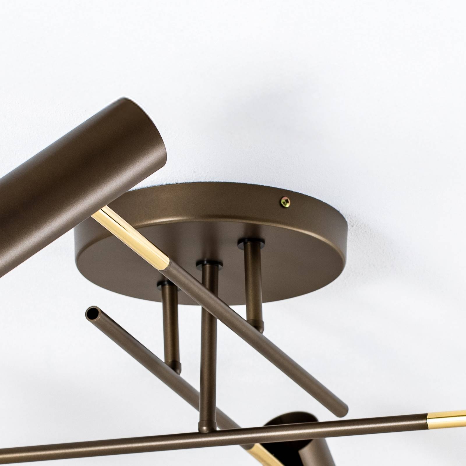 Lampa sufitowa Axion, 4-punktowa, kolor tytanowy, stalowy