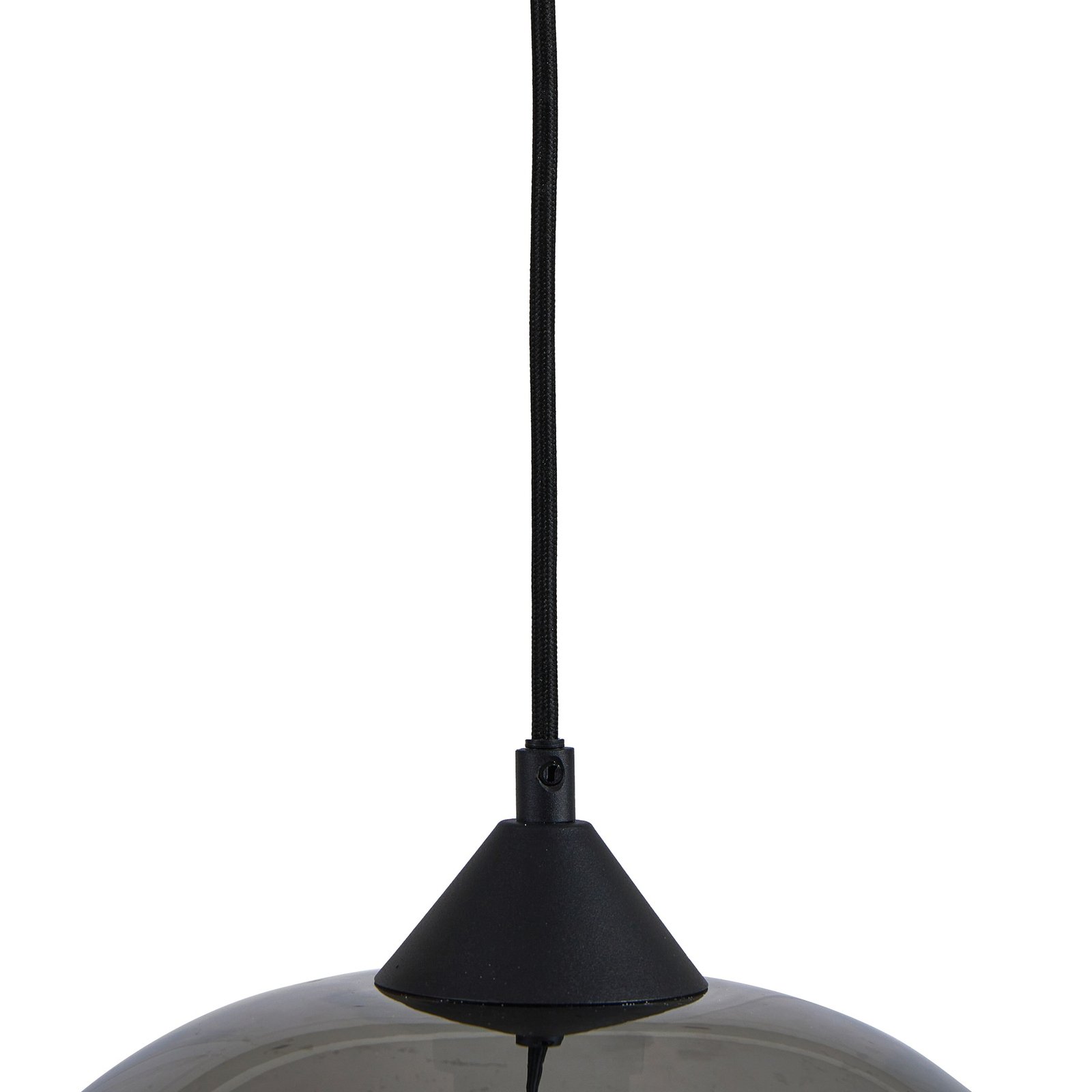 Lindby Arloris pendant light, 3-bulb, smoke glass