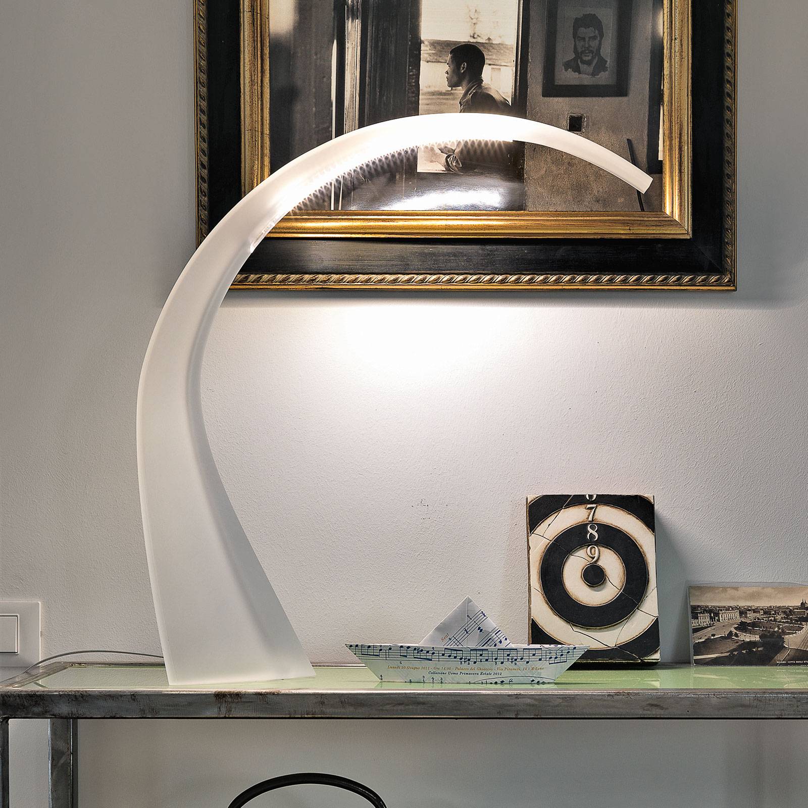 Kartell lampa stołowa LED Taj, przezroczysta, 62 cm, tworzywo sztuczne