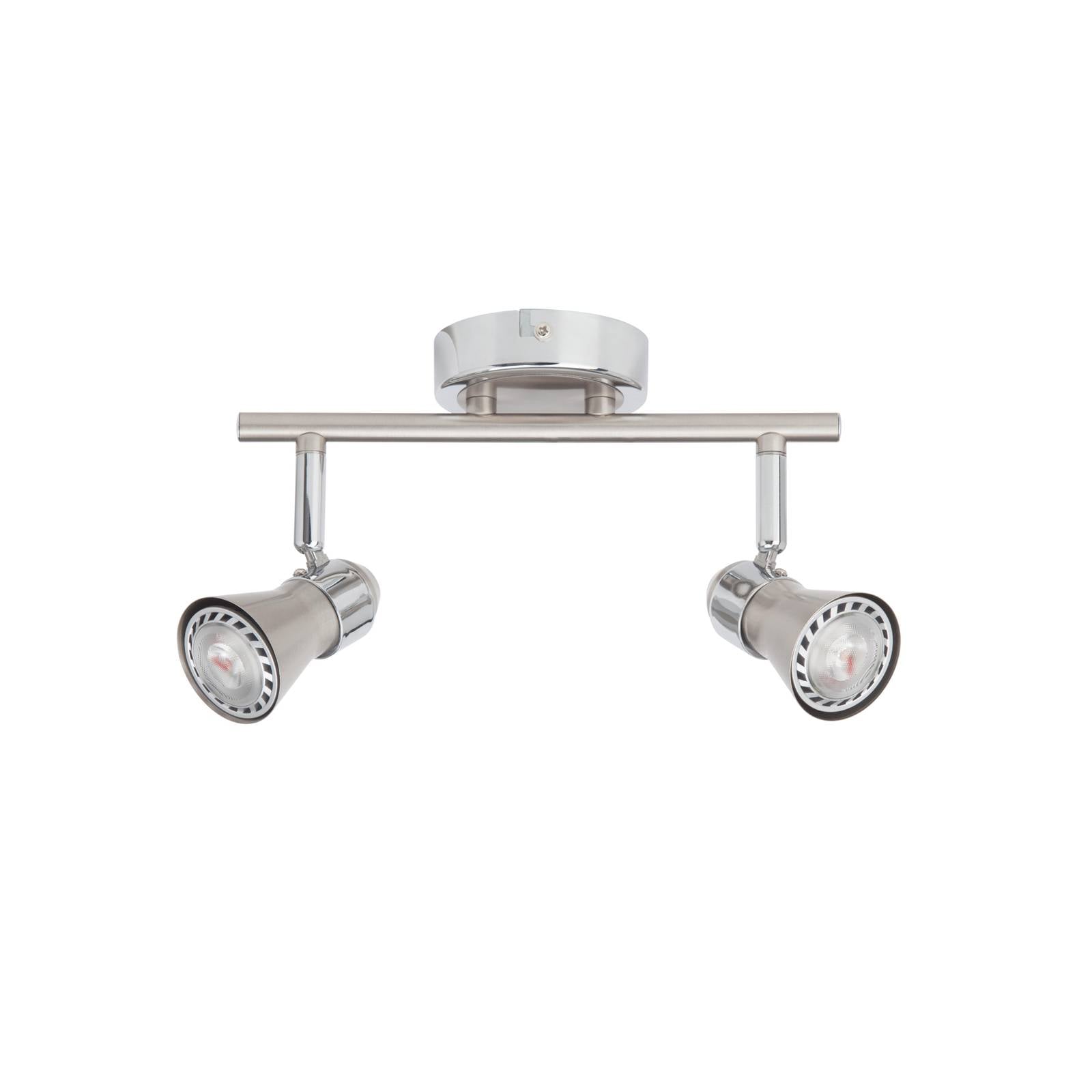 LED-Deckenstrahler Sanny, eisen/chrom, Breite 31,5 cm Metall