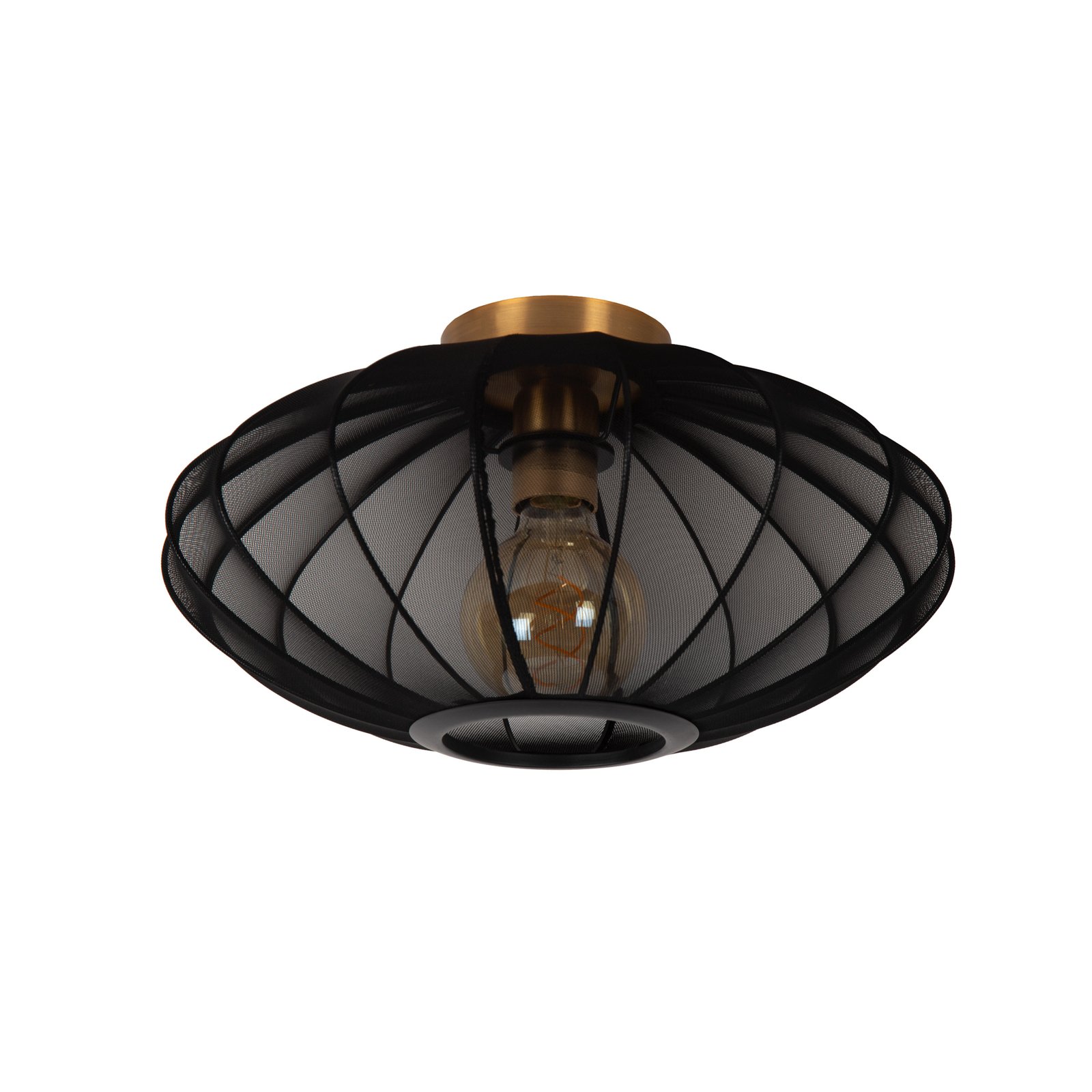 Corina plafondlamp, zwart, Ø 40 cm, E27