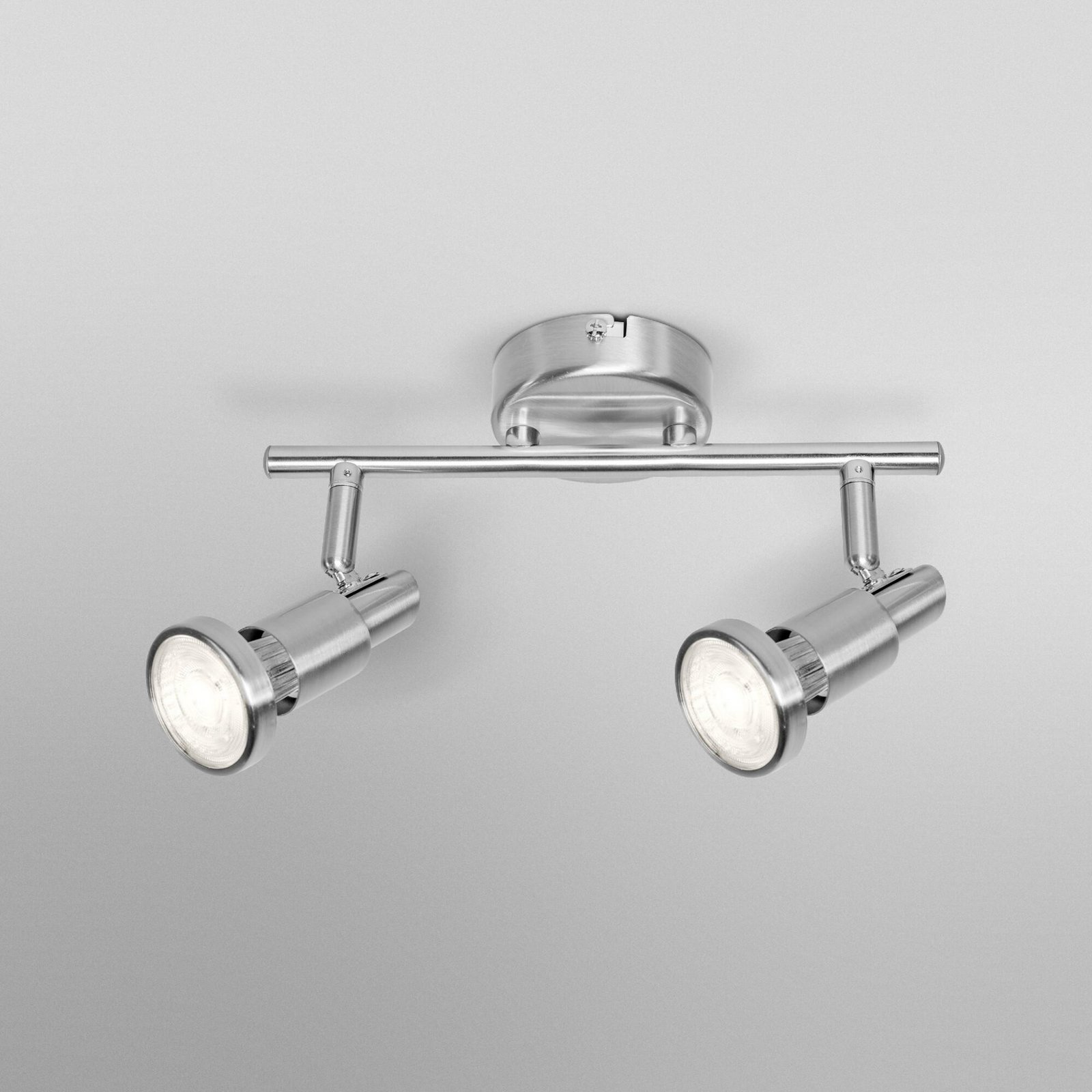 Reflektor sufitowy OSRAM, srebrny, metalowy, 2-punktowa GU10-LED 2700 K