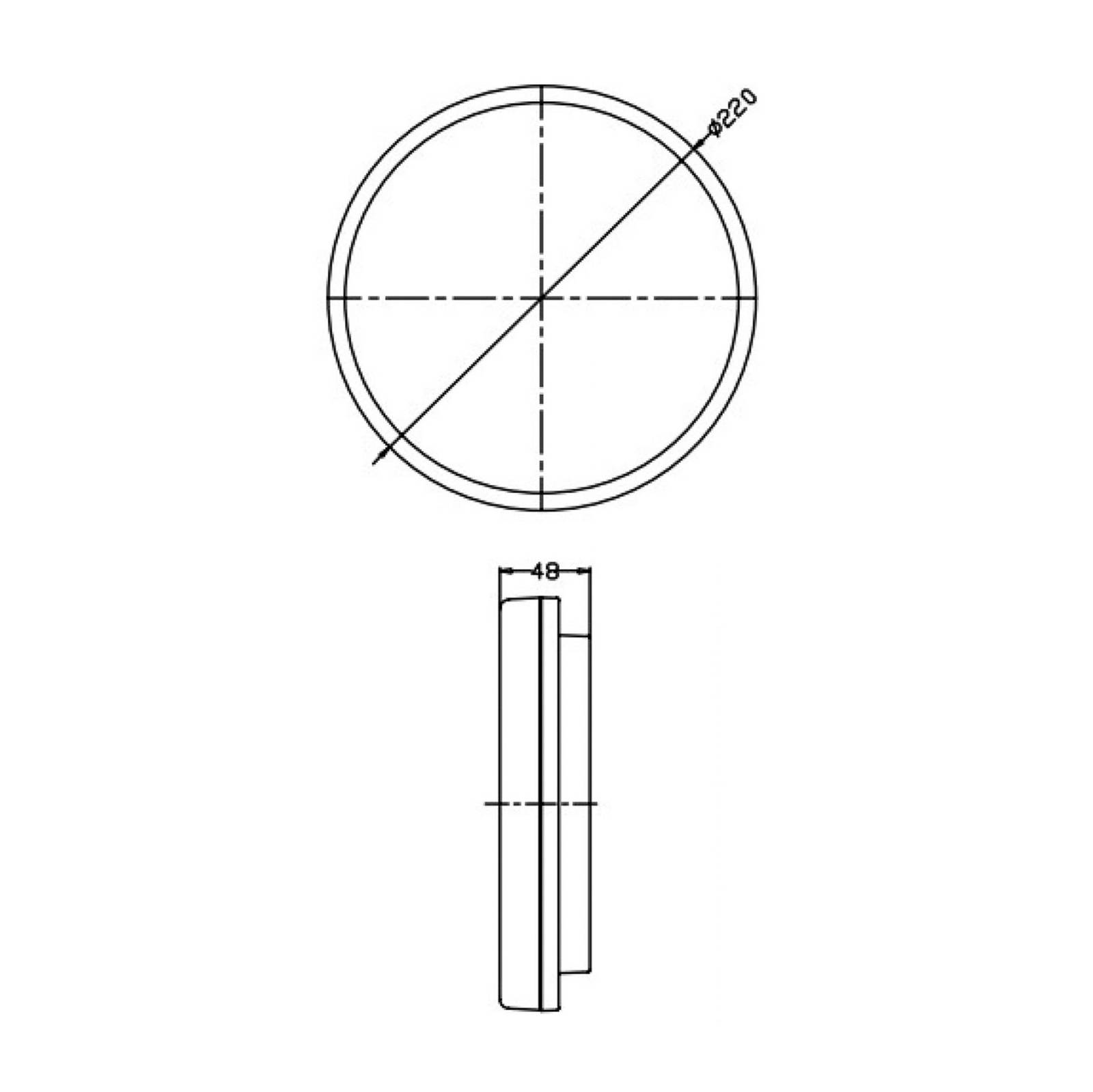 Lampa sufitowa LED Altais, IP54, Ø 22 cm