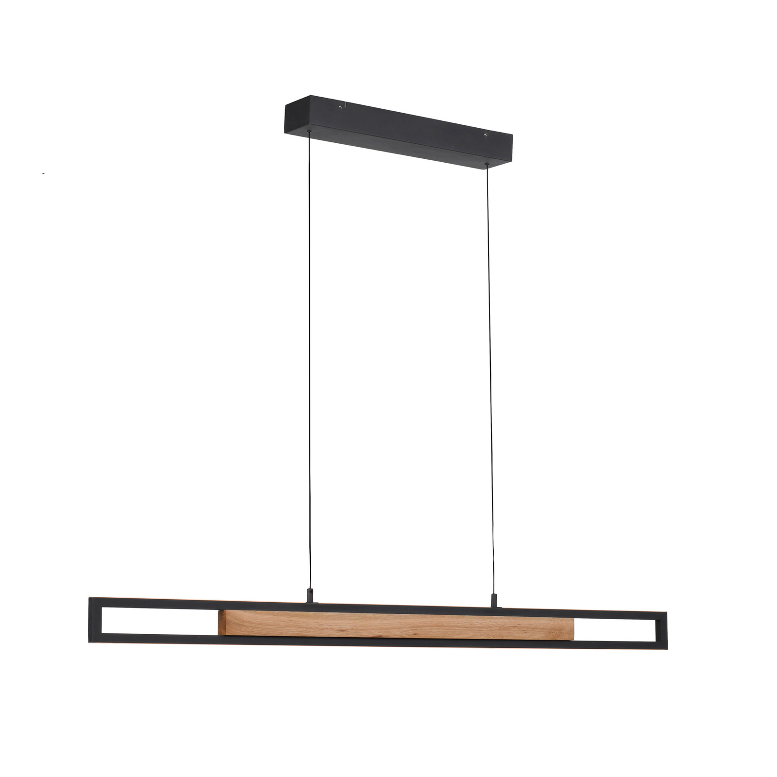Sveja LED függő lámpa, hosszúság 115 cm, fekete/fa színű, CCT