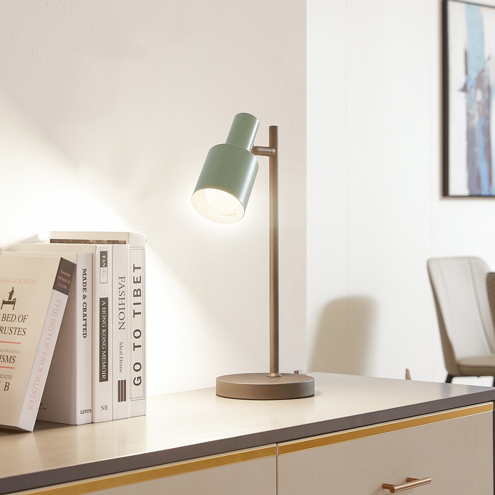 Ovelia Bordslampa Green/Black - Lindby