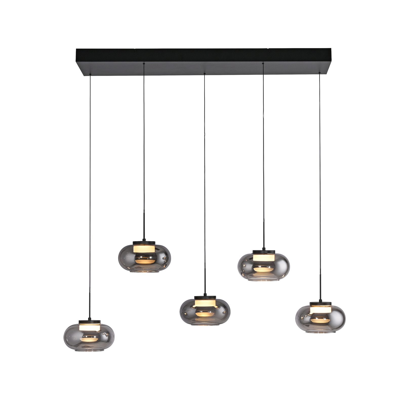 LED-visoka svetilka Sia, 5-svetilna, dimno siva, 3.000 K LED-visoka svetilka Sia, 5-svetilna, dimno siva, 3.000 K