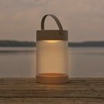 Solarna stolna lampa Coupar, boje pijeska, plastika, IP44