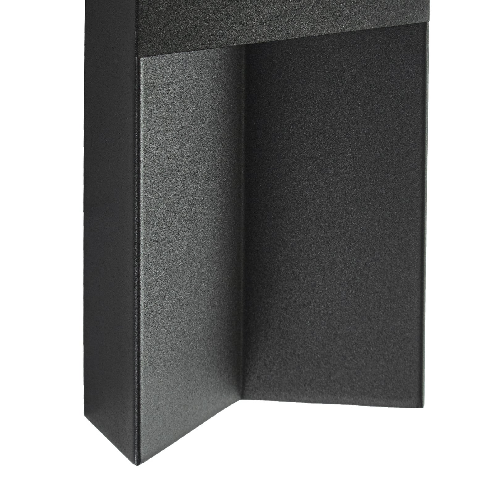 Kaholo LED vanjska zidna svjetiljka, CCT, aluminij, IP44, crna, četvrtasta -