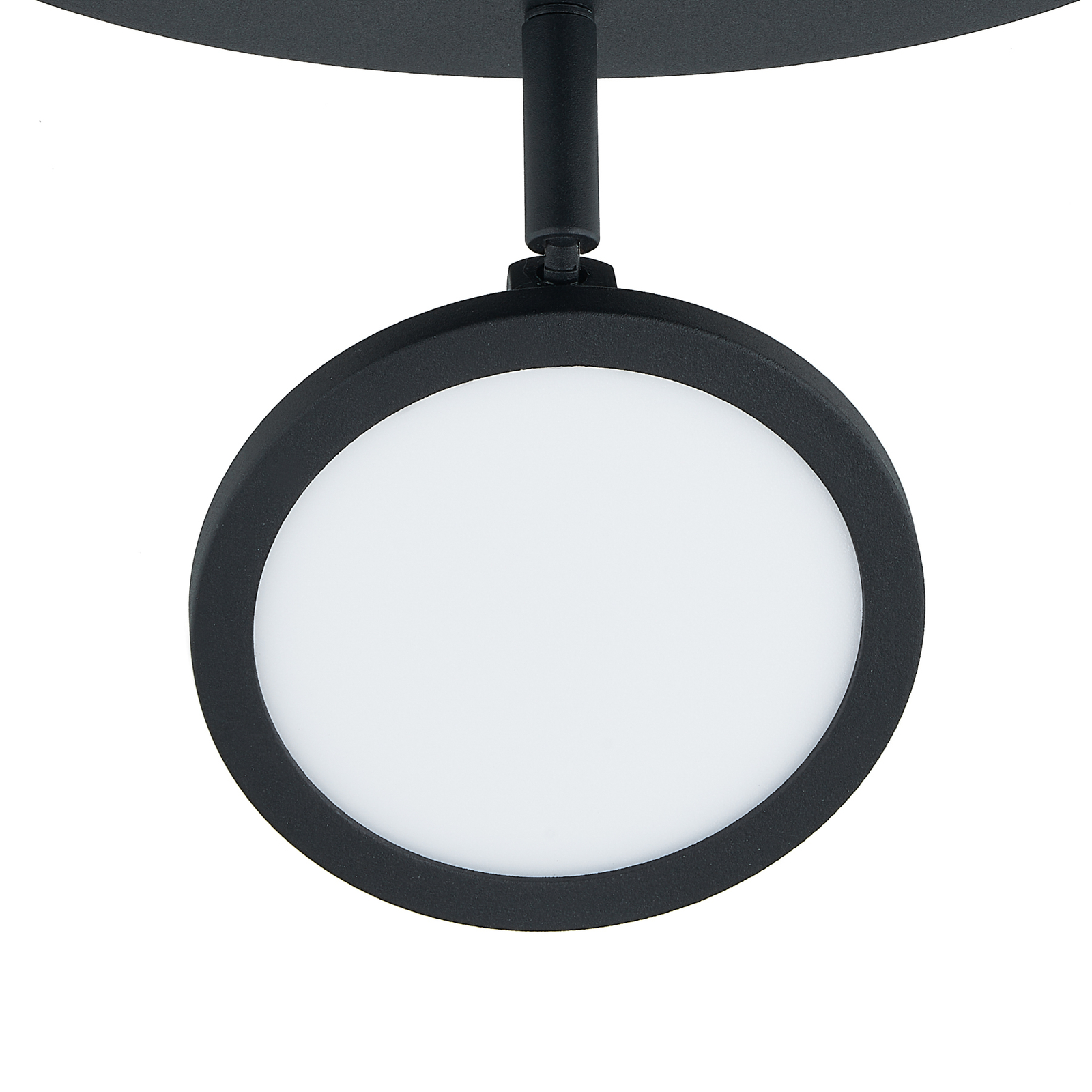 Lindby LED ceiling light Manel, black, iron, Ø 22 cm