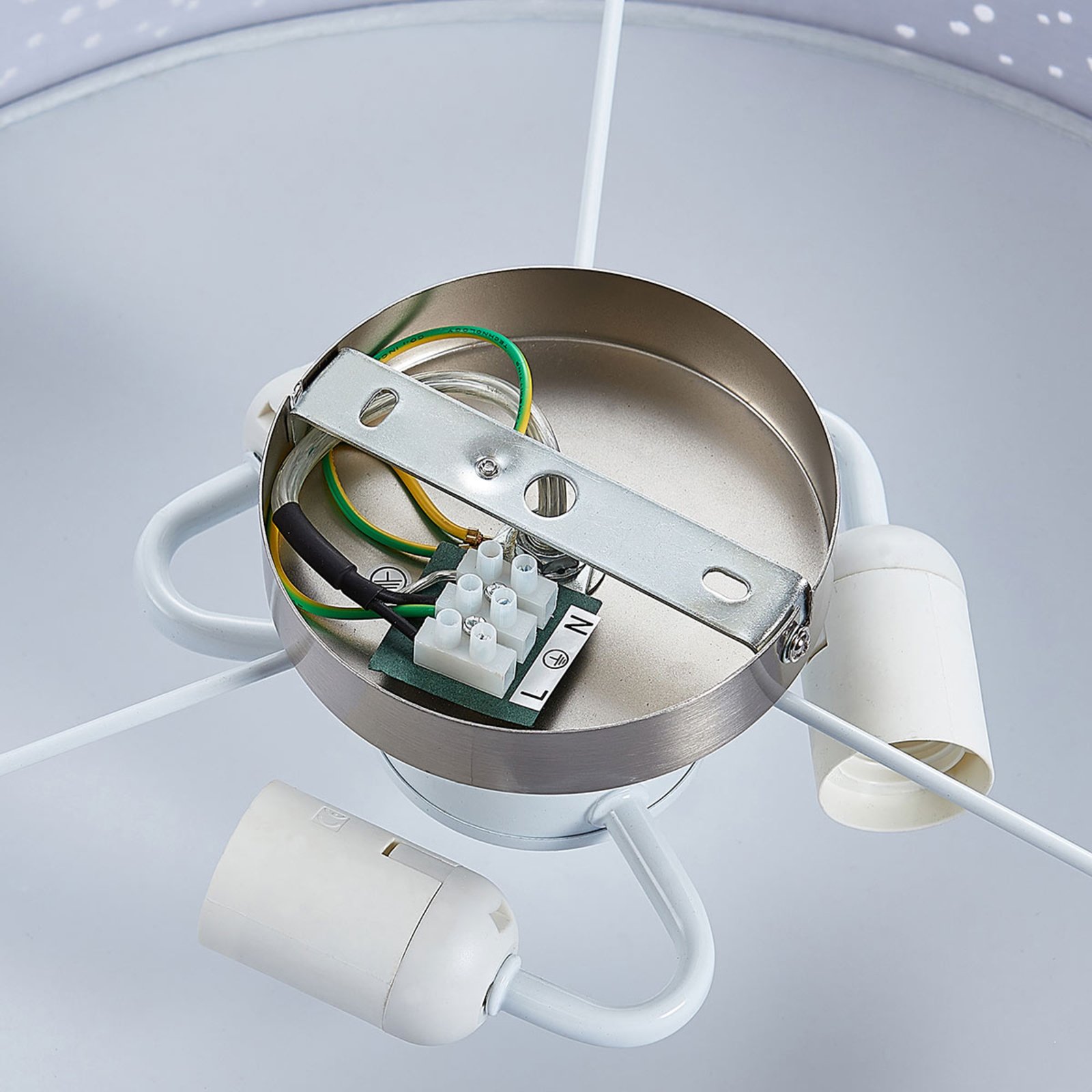 Umma Ceiling Lamp Grey/Nickel - Lindby