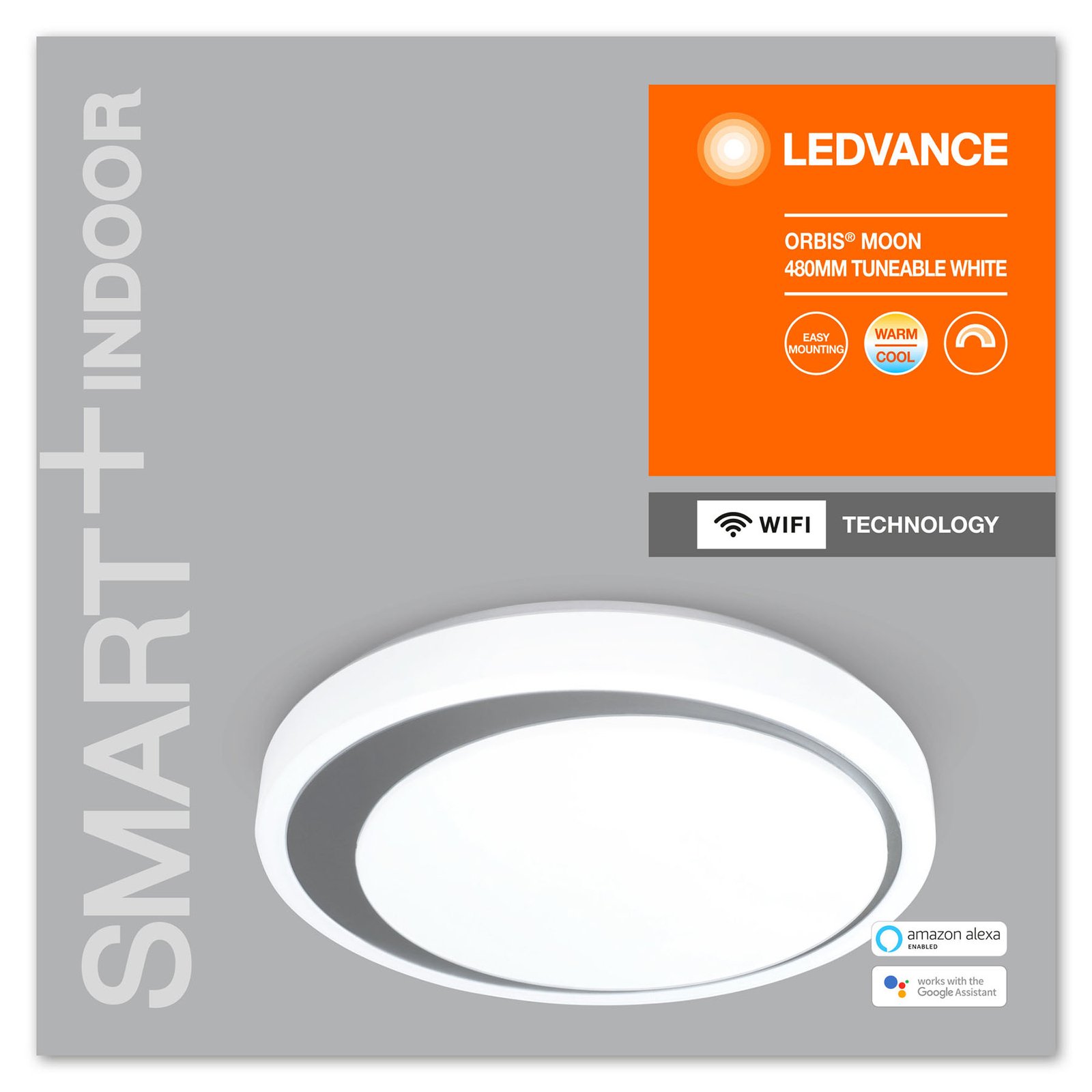 LEDVANCE SMART+ WiFi Orbis Moon CCT 48cm grijs