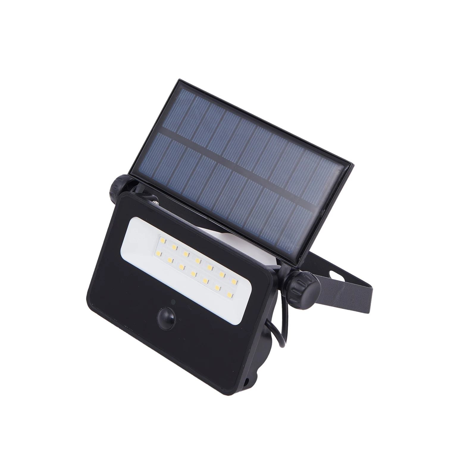 Lindby candeeiro de parede LED solar Rikard, preta, aço inoxidável