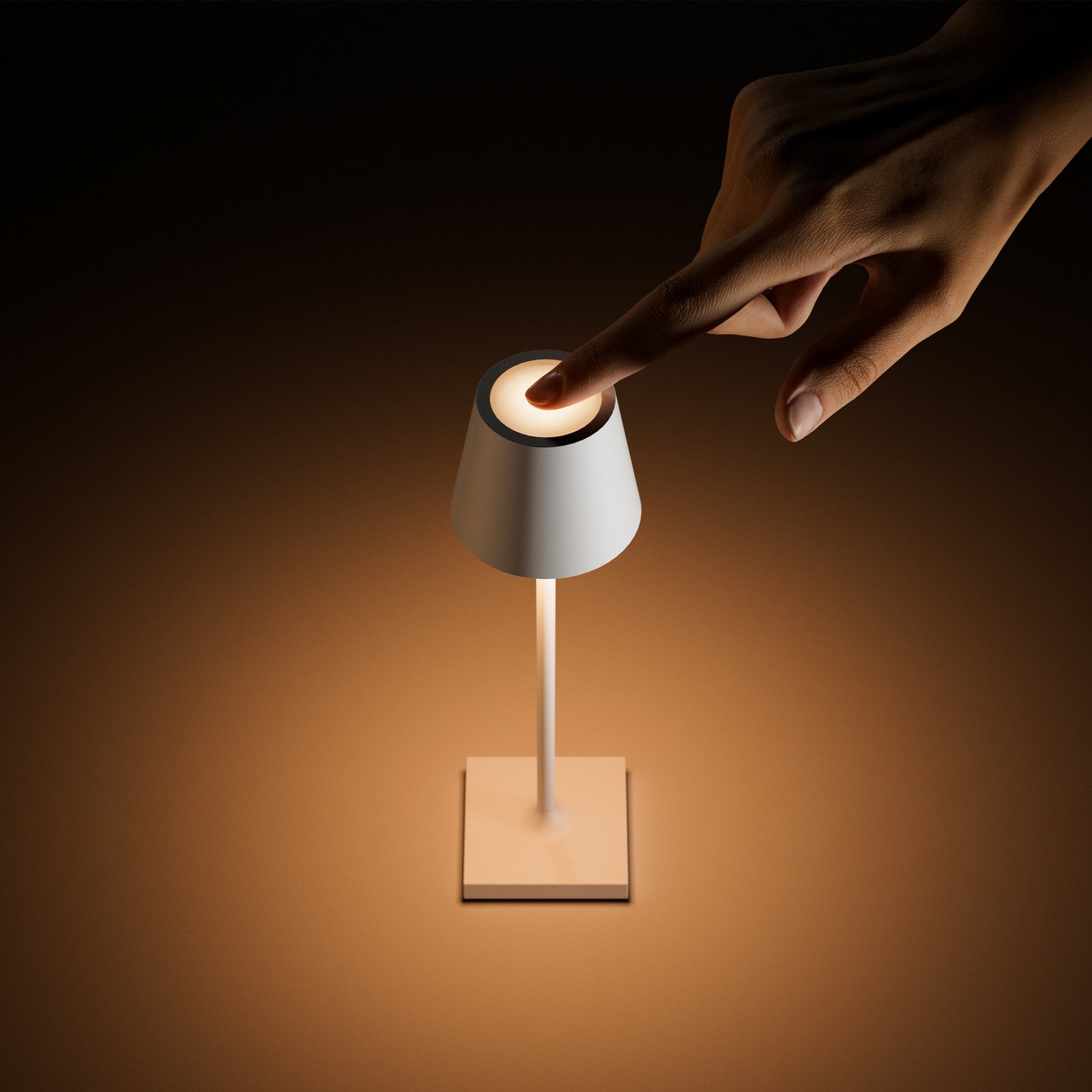 Nuindie pocket LED uppladdningsbar bordslampa, midnattsvart