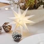 White 18-pointed star 12 cm