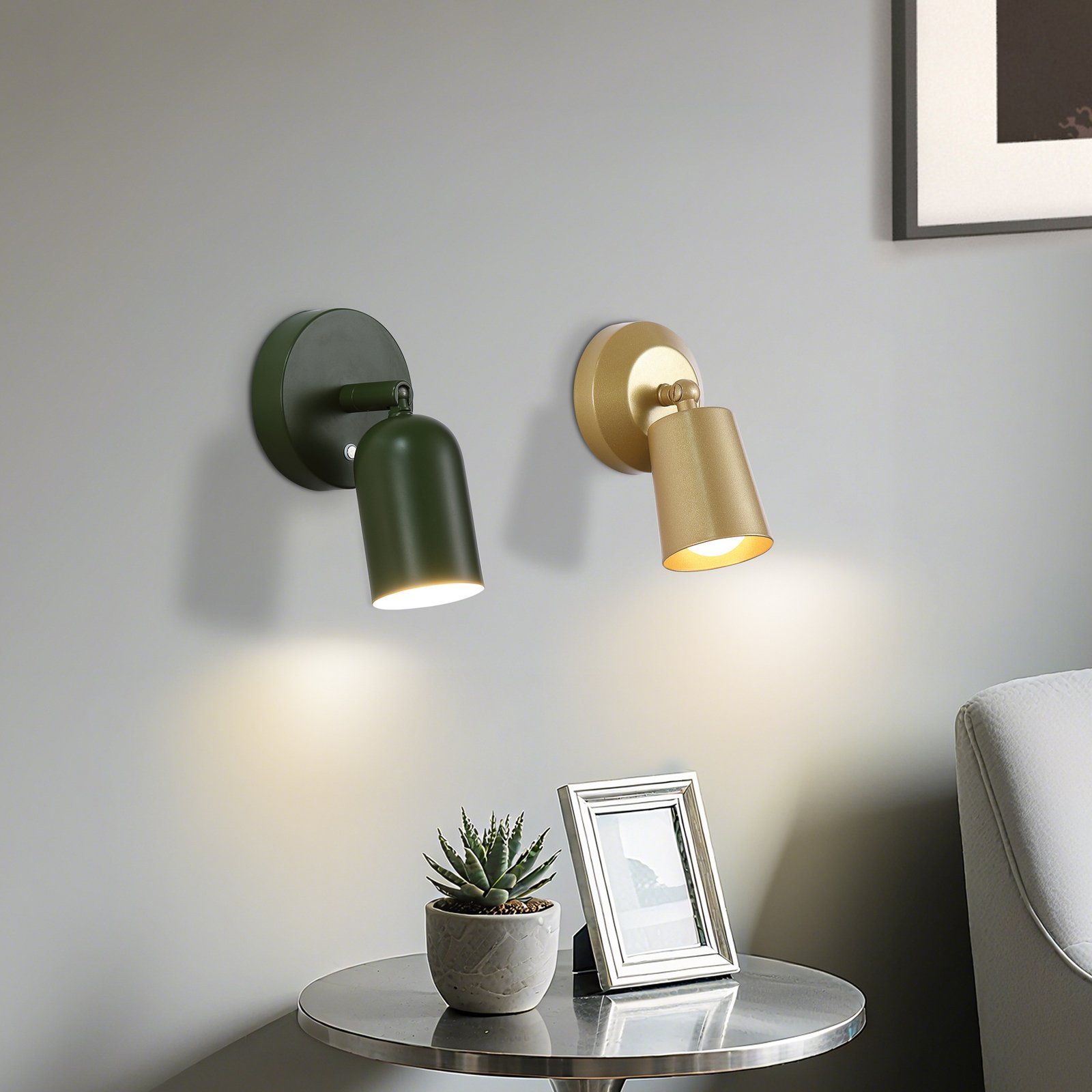 CONE LED rechargeable wall lamp, gold-coloured, width 10 cm, metal CONE LED rechargeable wall lamp, gold-coloured, width 10 cm, metal