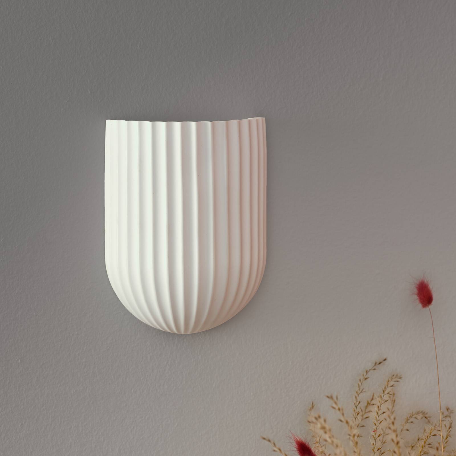 Kinkiet OSRAM Decor Plaster Routes, biały, gips, GU10