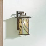 Morris L outdoor wall light width 20.3 cm copper