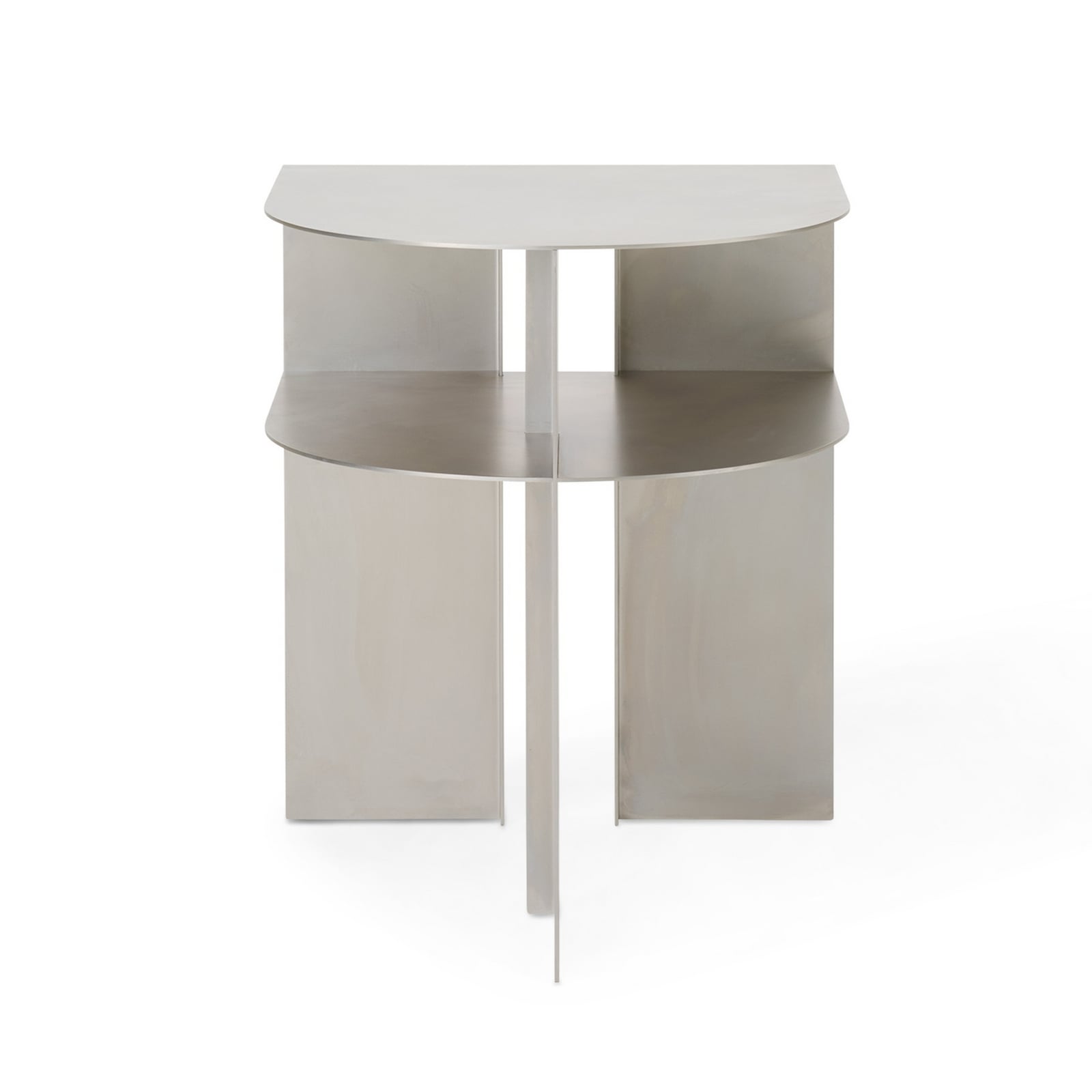 Rand sidebord, sandfarget, 48 cm, stål – New Works
