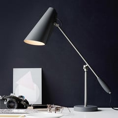 Northern Birdy - lámpara de mesa retro, gris