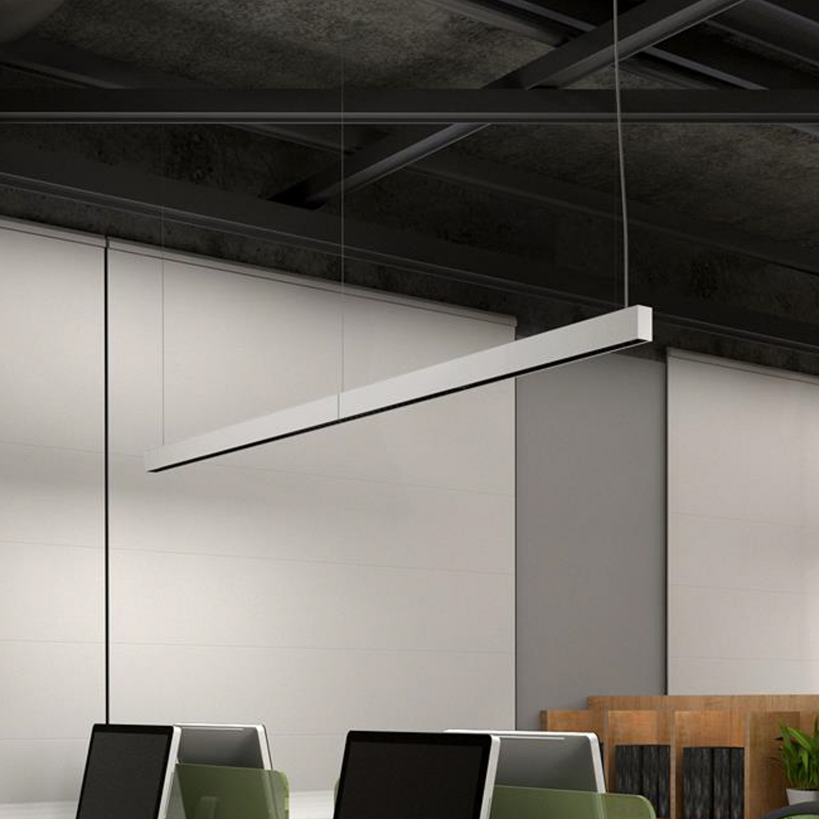DOTLUX LED висящо осветление STYLEfree, бяло, 118 cm 50 W 4 000 K