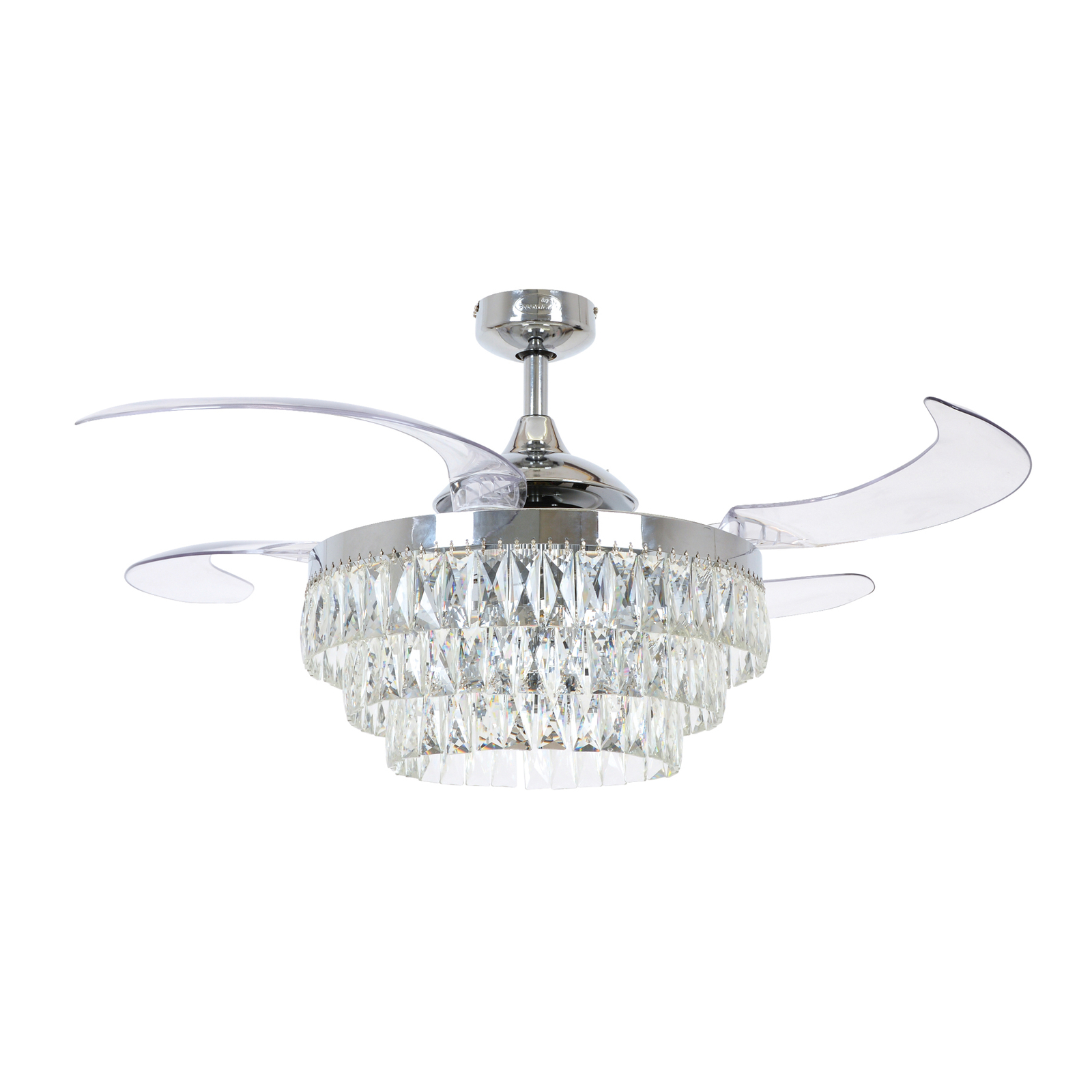 Beacon ceiling fan with light Fanaway Veil chrome silent
