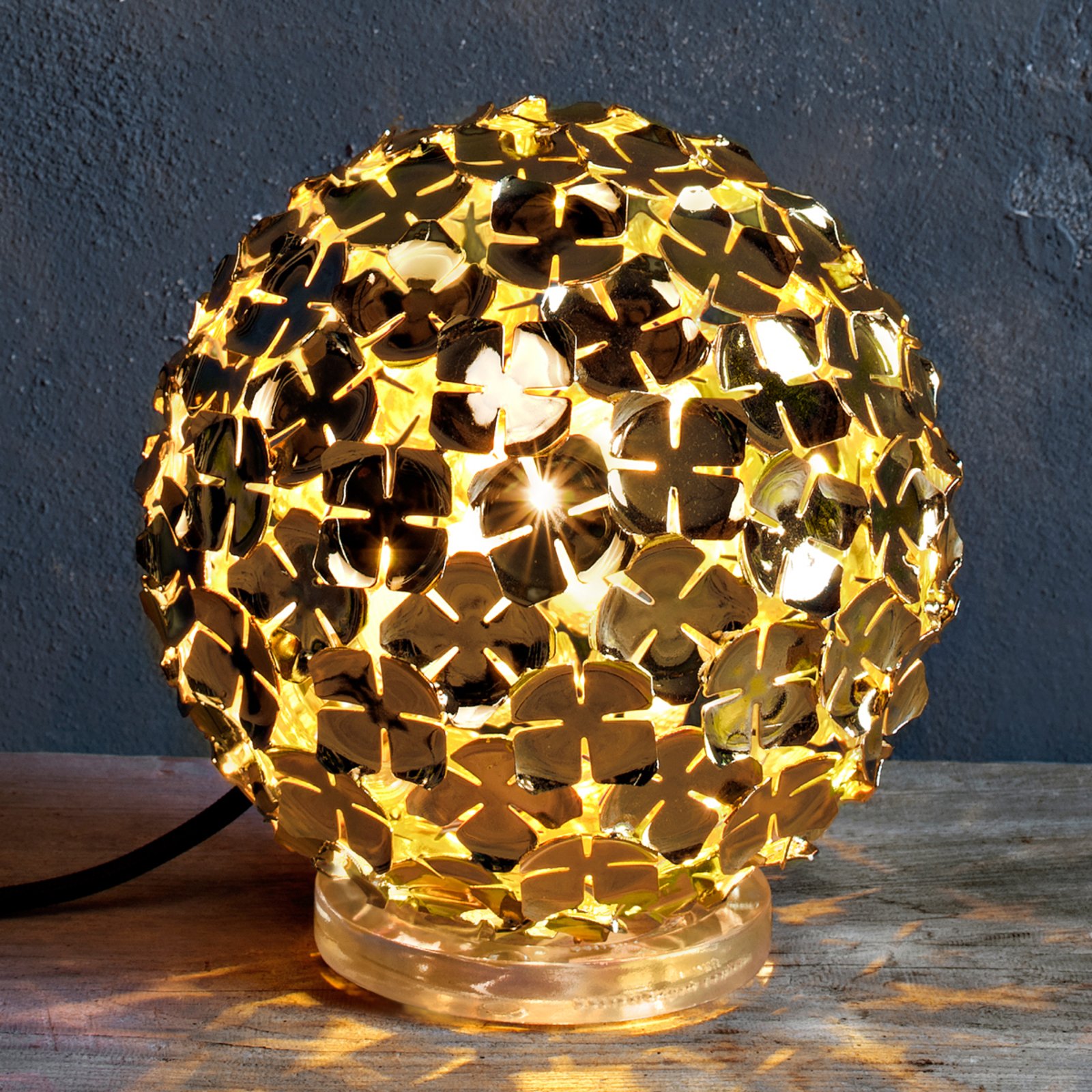 Terzani Ortenzia - stolna lampa zlatne boje