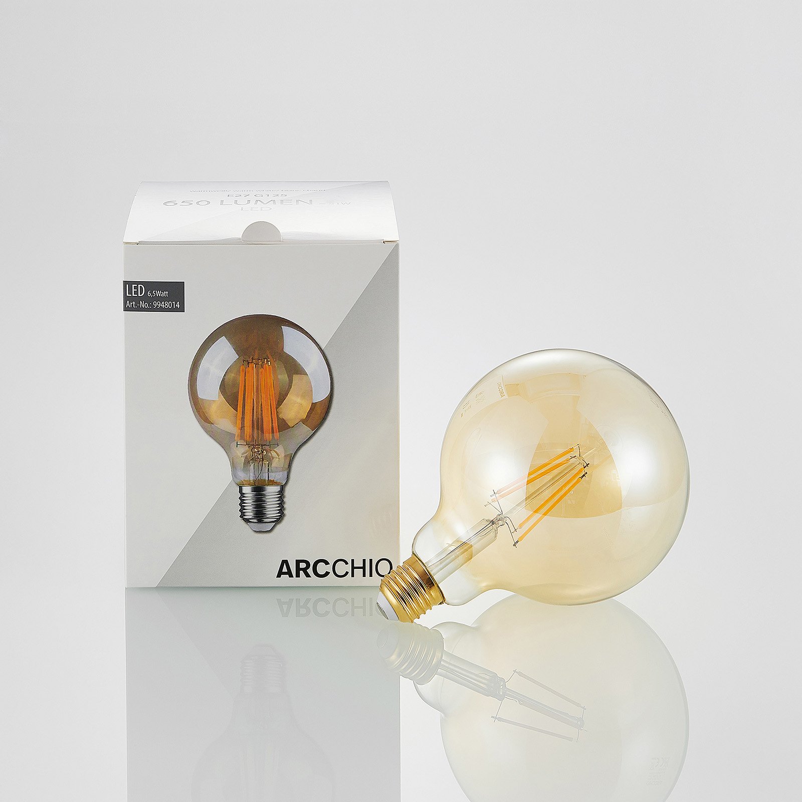 Immoraliteit snap Verlengen LED lamp E27 G125 6,5W 2.500K amber 3-step-dimmer | Lampen24.nl