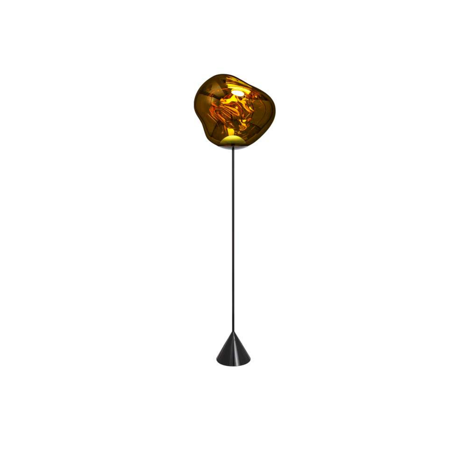 Melt Cone Slim Floor Lamp Gold - Tom Dixon