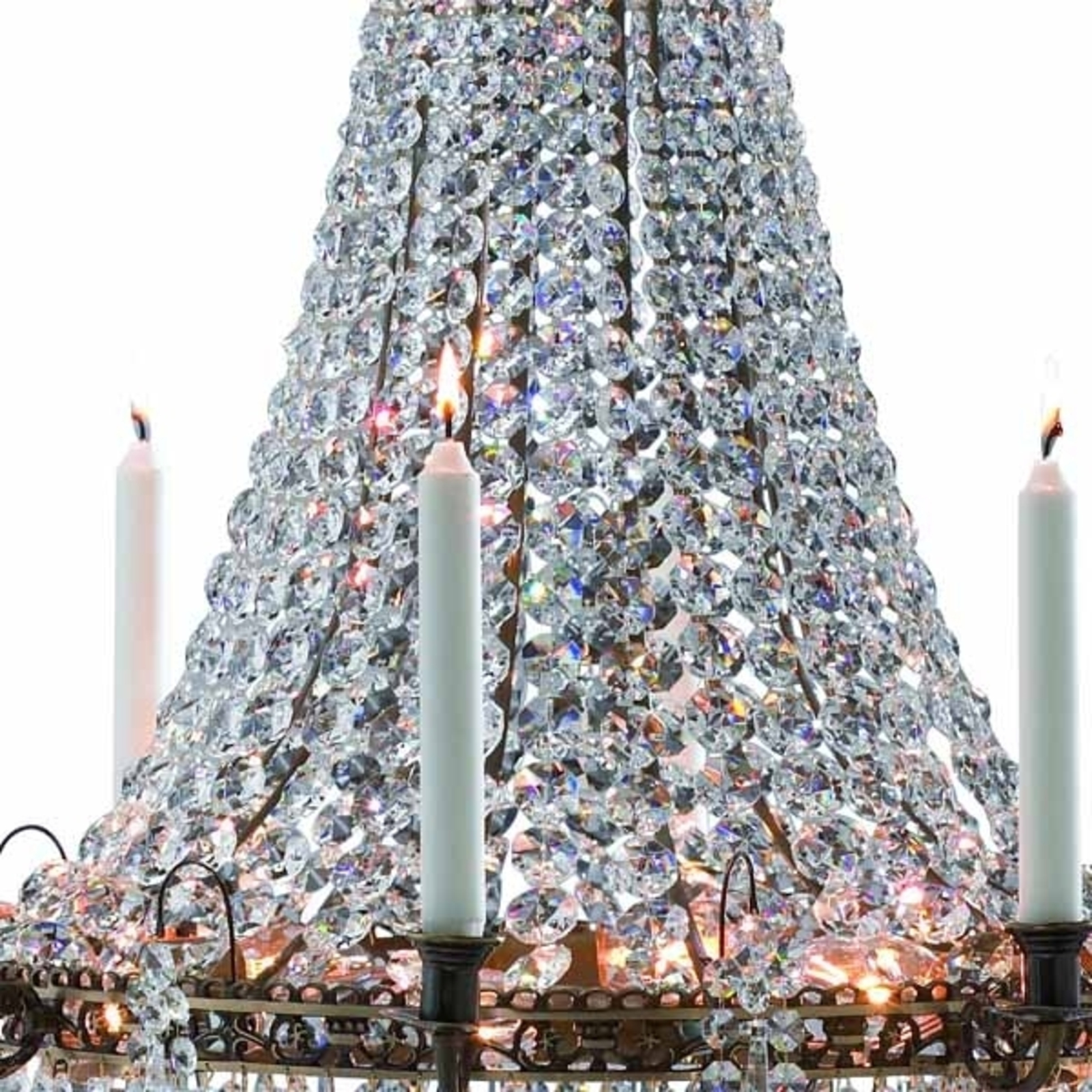 Magnificent candle chandelier Läckö 66 cm