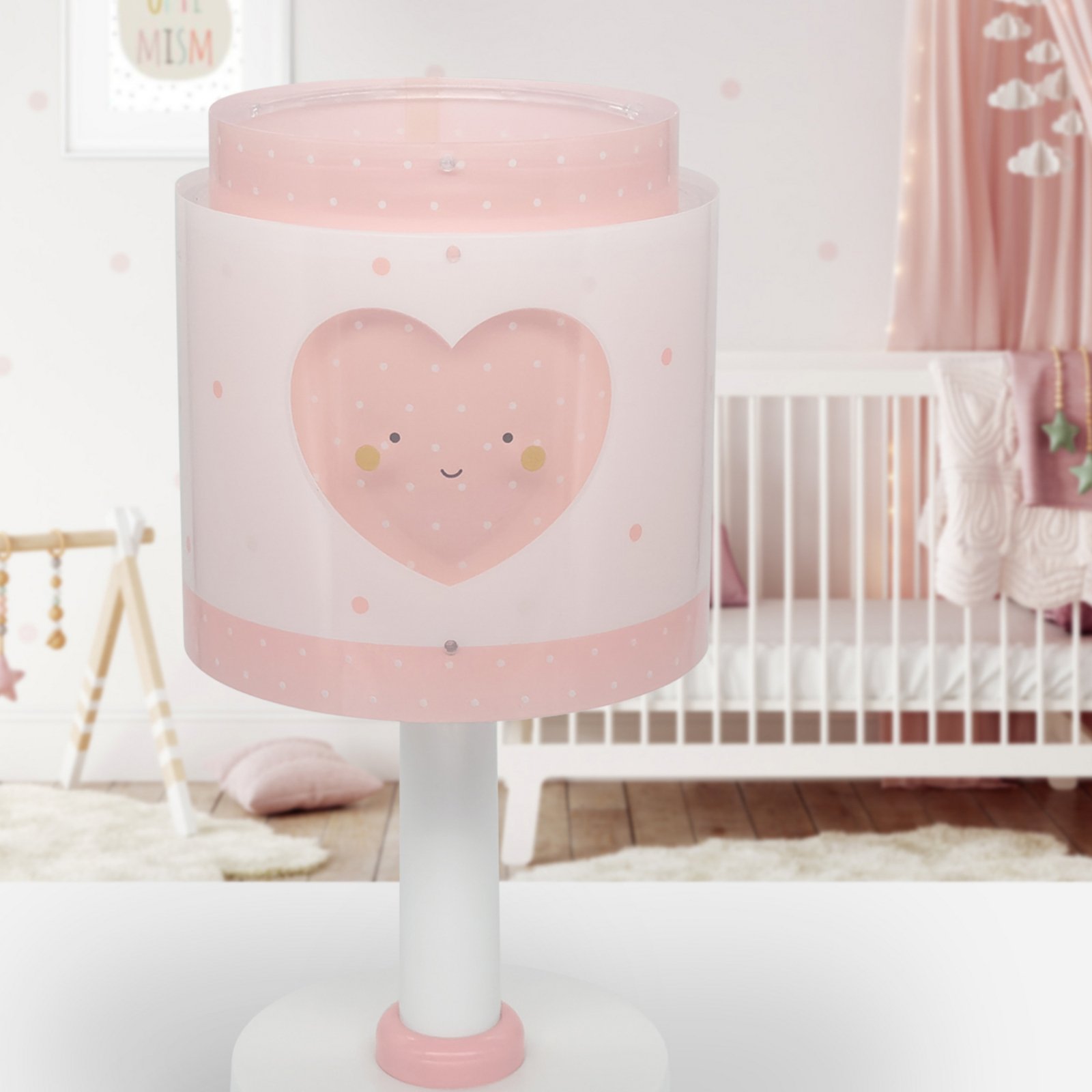 Lampe de table pour enfants Baby Dreams, rose, G4, Ø 15 cm